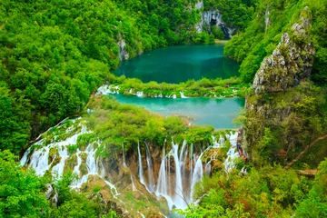 Fototapeten Wasserfälle in Nationalpark Plitvice © Kavita
