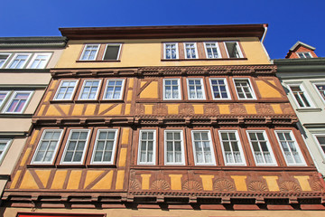Fototapeta na wymiar Bad Langensalza: Bürgerhäuser in Altstadt (Thüringen)