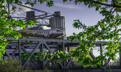 BERLIN - Douglas C-47 airplane bomber hanging above the Museum