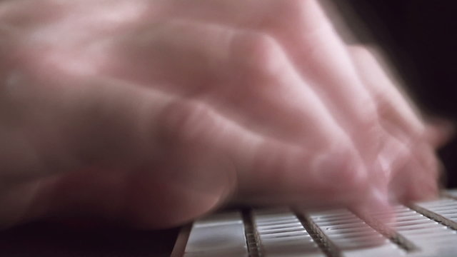 Hands on Computer Keyboard, Fast Typing