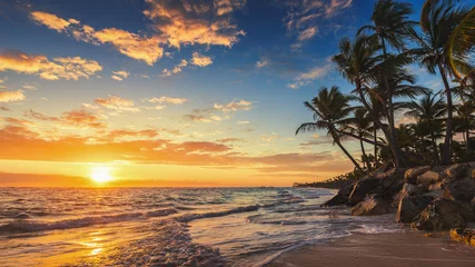 Foto op Plexiglas Landschap van paradijs tropisch eiland strand © ValentinValkov