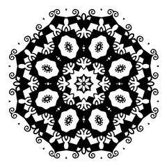 Round ornament. Ethnic mandala. Vector art