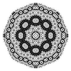 Round ornament. Ethnic mandala. Vector art