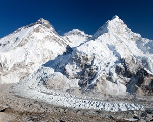 View of Mount Everest, Lhotse and Nuptse