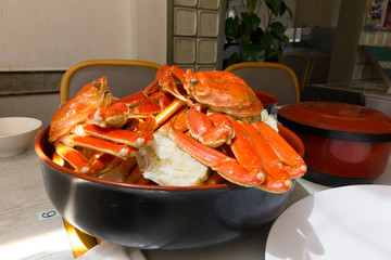 Snow King Crab was steaming very delicious