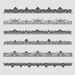 Design Elements Isolated On Beige Background - vector ornaments