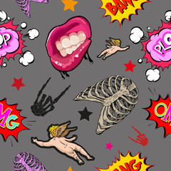 Pattern seamless comics backgrounds