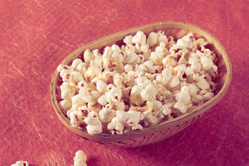 popcorn in bucket - retro style
