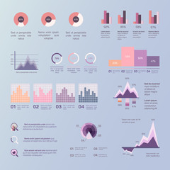 Set of infographics, illustration, background