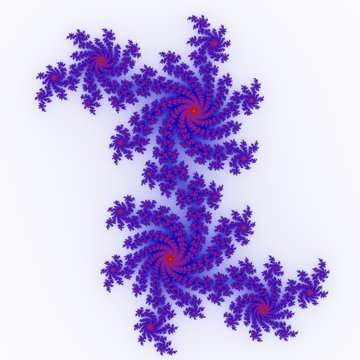 Popular fractal ornaments in white background.