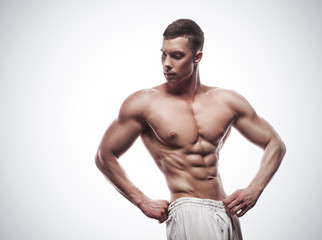 Fototapeta premium young athlete bodybuilder man