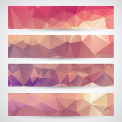 Abstract geometric vector banners set