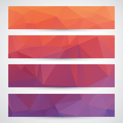 Abstract geometric vector banners set