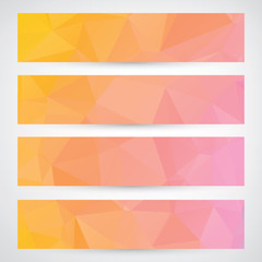 Abstract geometric vector banners set