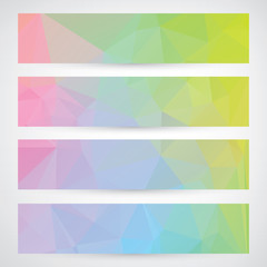 Abstract geometric vector banners set