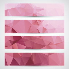 Abstract geometric vector banners set