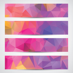 Abstract geometric vector banners set