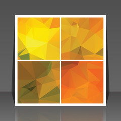 Abstract vector flyer background set