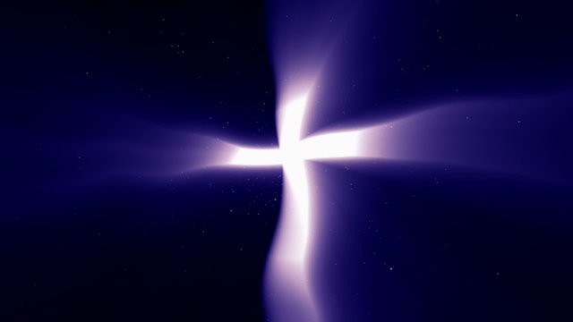 Christian Light Cross of Heaven Concept