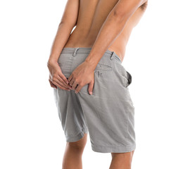 Man having diarrhea