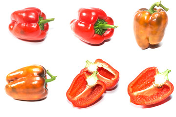 paprika (pepper) isolated on a white background