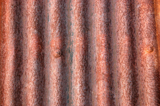 Corrugated roof or wall background