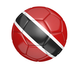 Soccer ball, or football, with flag of Trinidad and Tobago