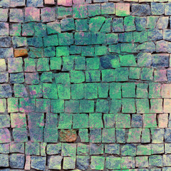 colorful mosaic of different stones