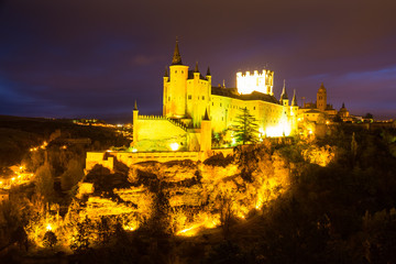  Alcazar of Segovia in  night