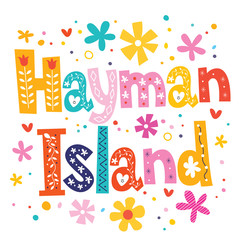 Hayman Island vector lettering decorative type