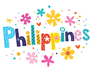 Philippines vector lettering decorative type