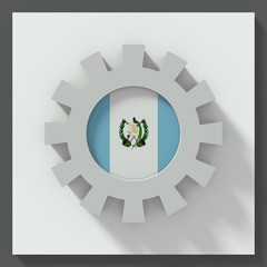 Guatemala flag gear 3D illustration