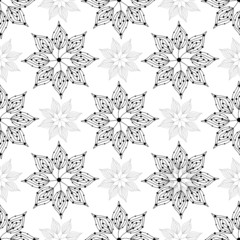 Seamless vector pattern, floral ornament