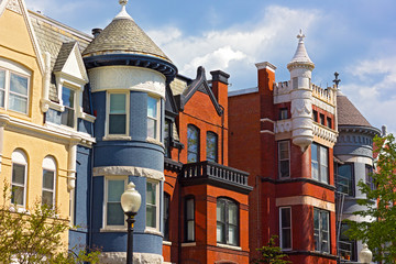 Historic residential architecture of Washington DC. 