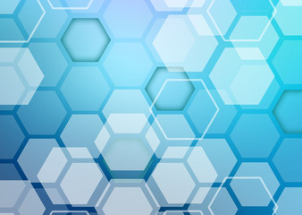 Abstract colorful background of hexagonal shapes randomly