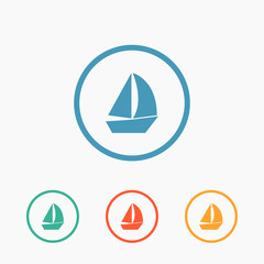 Sail boat icon