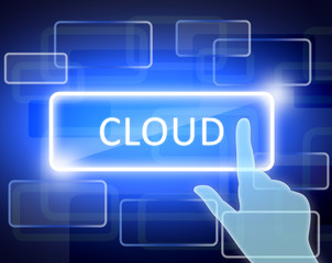 abstract background and the words cloud in rectangle