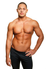 Attractive guy with naked torso