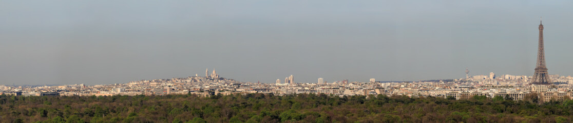 Paris -  La Tour Eiffel - Le Sacré coeur - panoramique