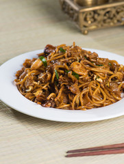 Fried Penang Char Kuey Teow which is a popular noodle dish in Ma