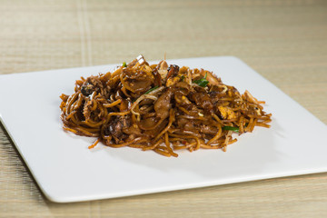 Fried Penang Char Kuey Teow which is a popular noodle dish in Ma