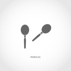 Musical instrument maracas flat icon