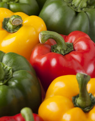 fresh peppers in basket prepare for cooking close up