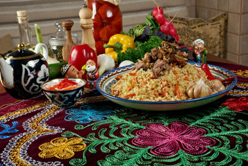 Uzbek  pilaf .