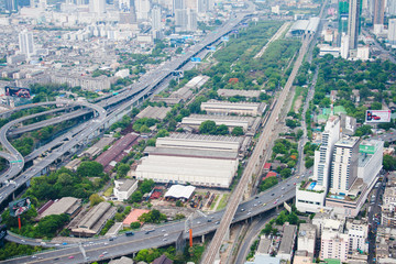 Cityscape in middle of Bangkok,Thailand