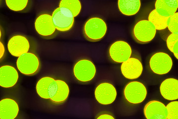 Blurred background : Green and Yellow Bokeh.