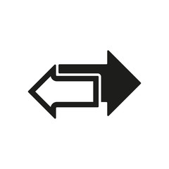 The left and right arrows icon. Arrows symbol