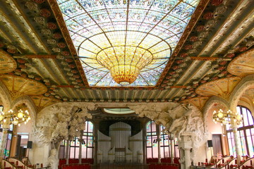 スペインのカタルーニャ音楽堂のメインホール