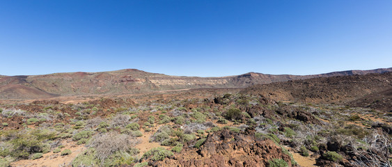 Mountain Landscape Panorama - desert valley