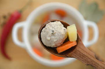 Soup with meatballs